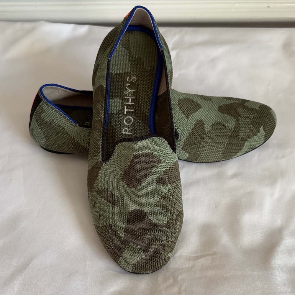 Rothy's The Loafer Olive Camo
